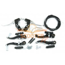 Тормоз V-brake алюминиевый + п/алюминиевые ручки +троса +колодки